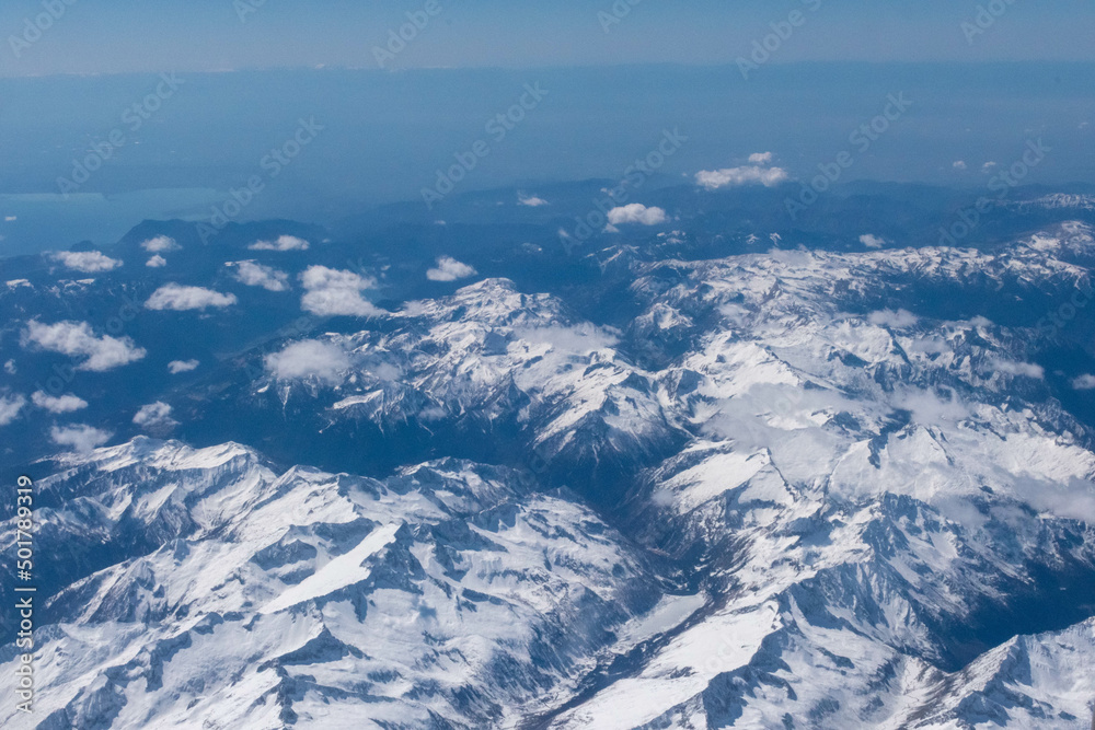 View of mountains of the Alps