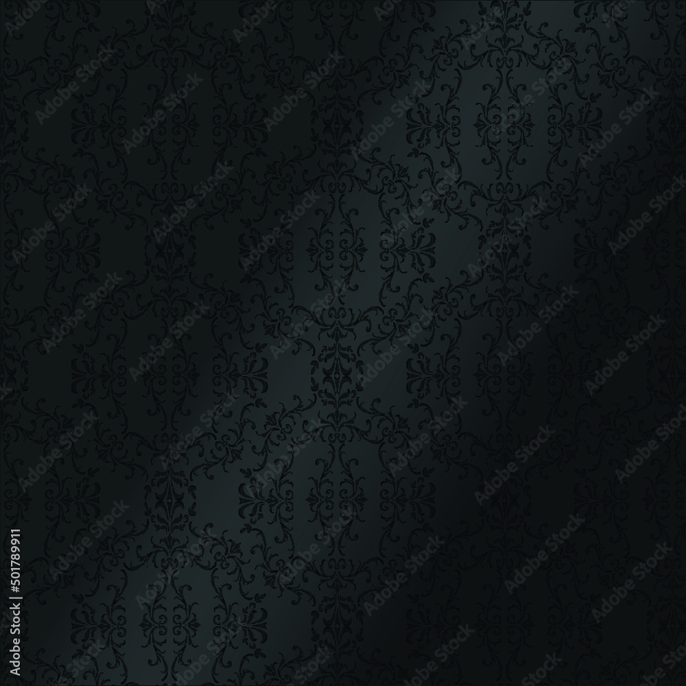 Vector image of an Indo-Persian ornament in oriental vintage style on a gray background. Royal, luxurious gray wallpaper. Background for covers, flyers, announcements, flyers, labels, posters, banners