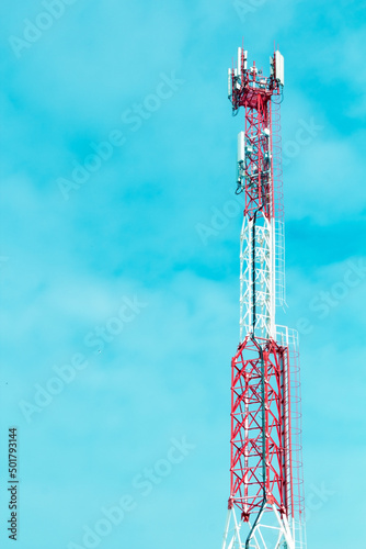 Cell tower against the sky