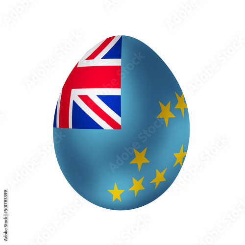 Free Download New life symbol. Clip art in colors of national flag. Egg on white background. Tuvalu - GFXLoad