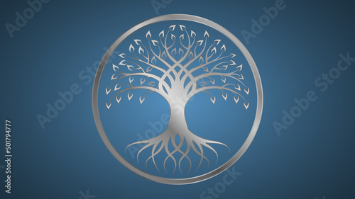 Yggdrasil is a symbol of Scandinavian mythology. Geometric logo