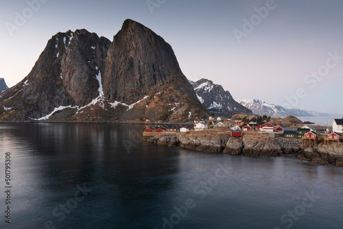 Hamnoy in Reine Moskenes Norland Lofoten islands in Norway. Landscape in winter. © ANADEL