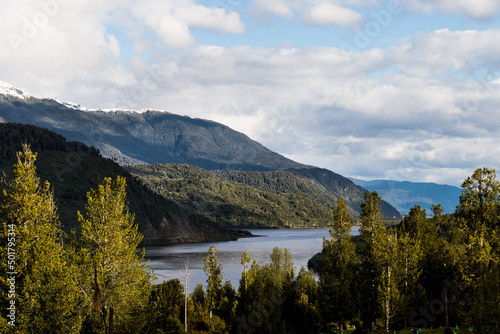 Puyuhuapi fjord in the chilean patagonia  photo