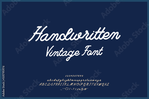 handwritten vintage font