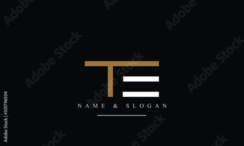 TE, ET, T, E abstract letters logo monogram