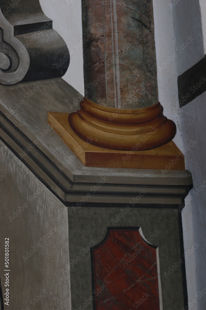 gemalte Säule gemalte Säule
