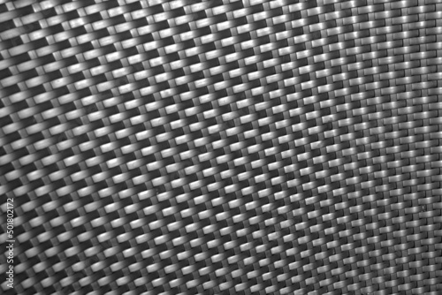 Artificial rattan patter in black and white. Background of chaise lounge structure.