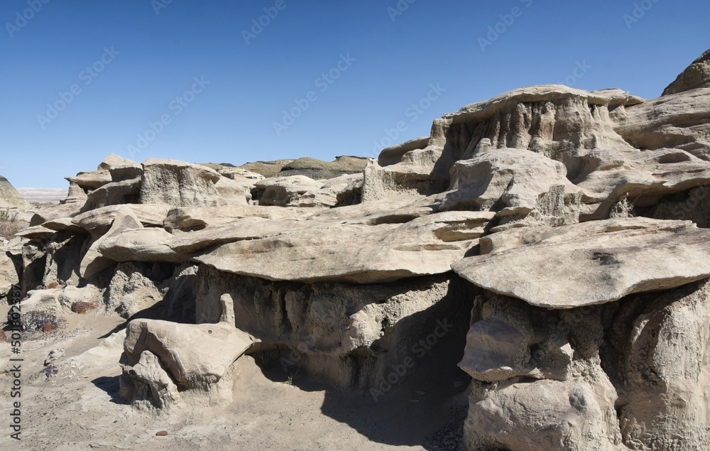 Bizarre formations in the Bisti wilderness of New Mexico. Bizarre formations in the Bisti wilderness of New Mexico.