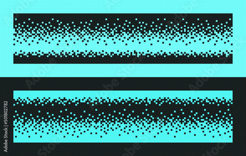 Checkered black and white gradient squares decorative halftone graphics