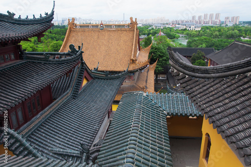 jiangtian jinshan temple scenic area buildings