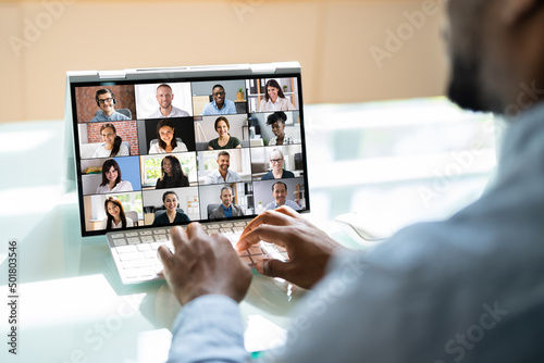 Virtual Video Conference Meeting Chat