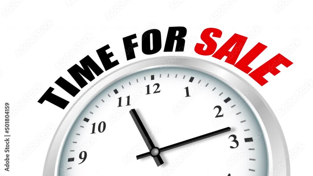 time to grow concept animation.Clock and text.4K motion animation time to grow concept animation.Clock and text.4K motion animation