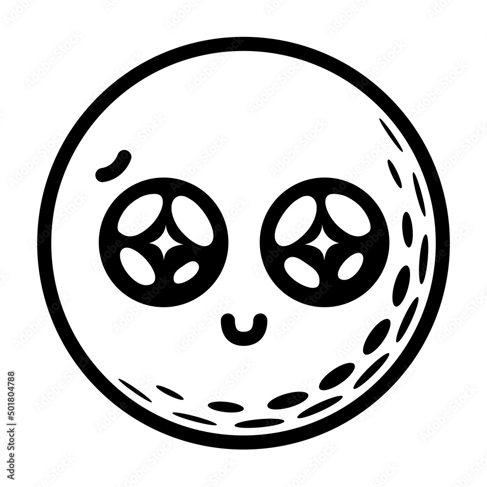It is an illustration of a golf ball's pien face.
