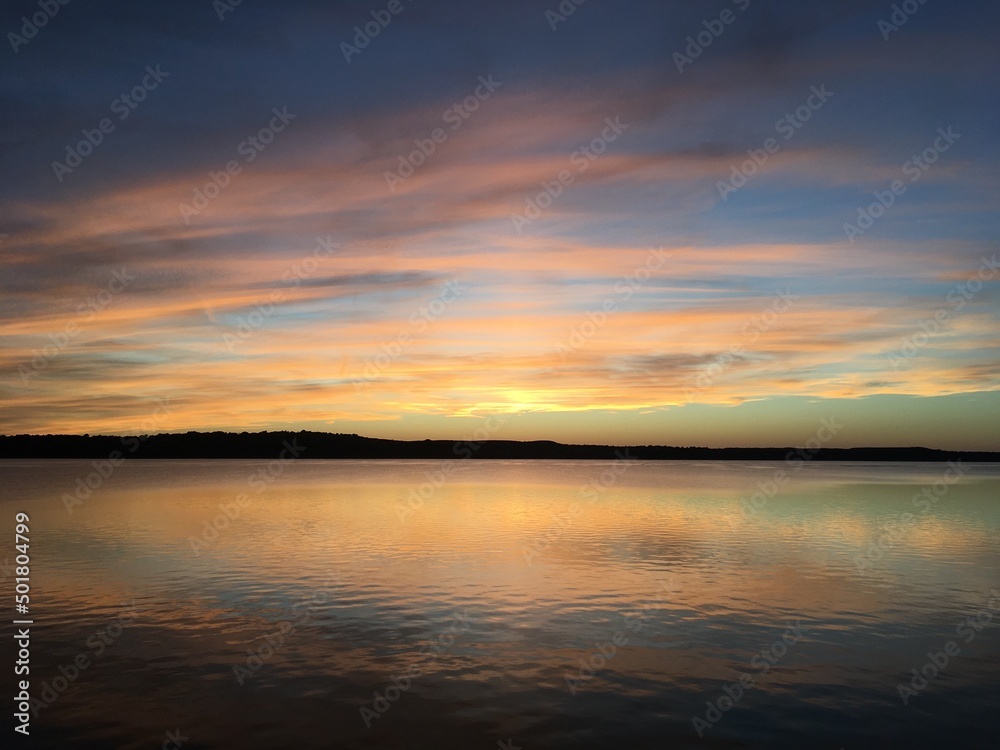 Sunset over Tuttle Creek Lake