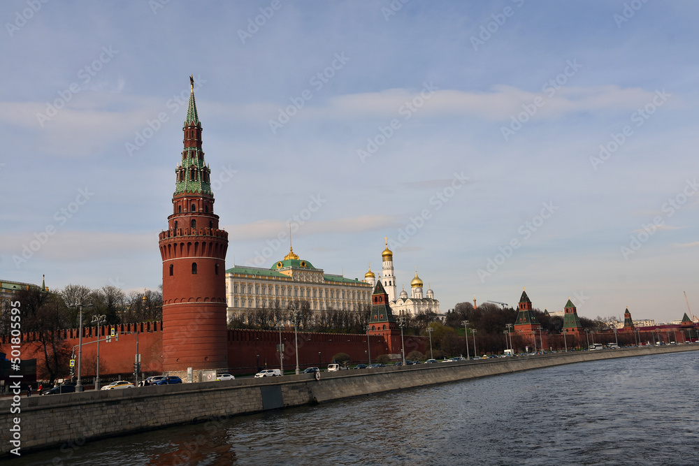 Moscow Kremlin in summer, color photo