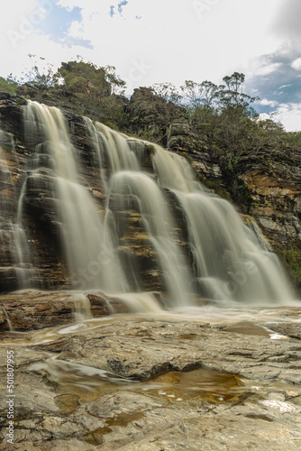 Fototapeta Naklejka Na Ścianę i Meble -  waterfall in São Gonçalo do Rio Preto city, Minas Gerais State, Brazil