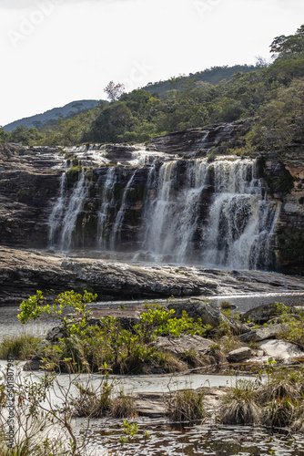 waterfall in São Gonçalo do Rio Preto city, Minas Gerais State, Brazil