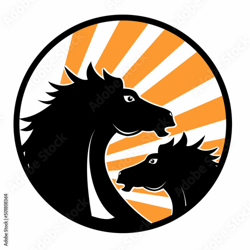 horses, stallions, racehorses logo