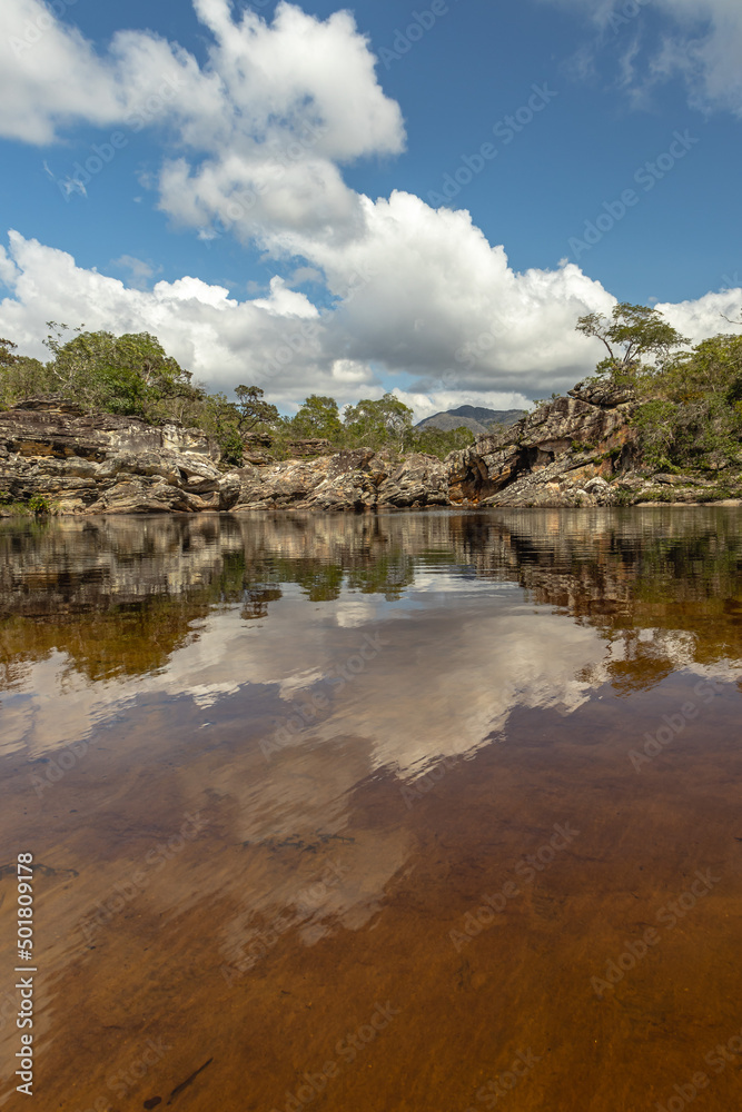 river in the city of São Gonçalo do Rio Preto, State of Minas Gerais, Brazil