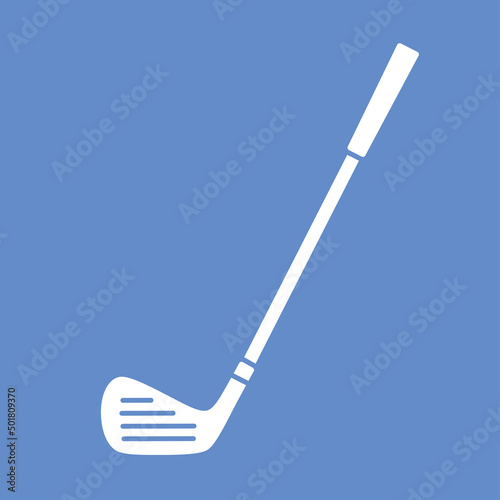 Golf club flat vector icon