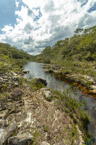 river in the city of S  o Gon  alo do Rio Preto  State of Minas Gerais  Brazil