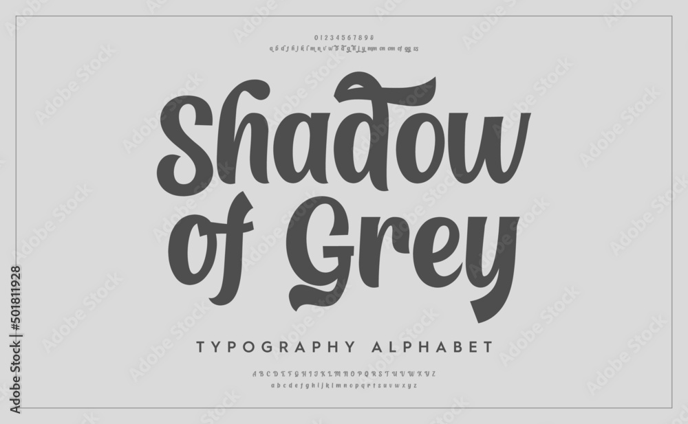Lettering Minimal Fashion Designs. Vintage and classic alphabet
