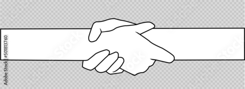 Hands shaking vector. Handshake icon. Symbol of peace. Business deal logo. Partnership symbol.