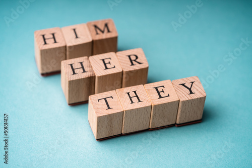 Tableau sur toile Alternative Gender Sign Letter Blocks