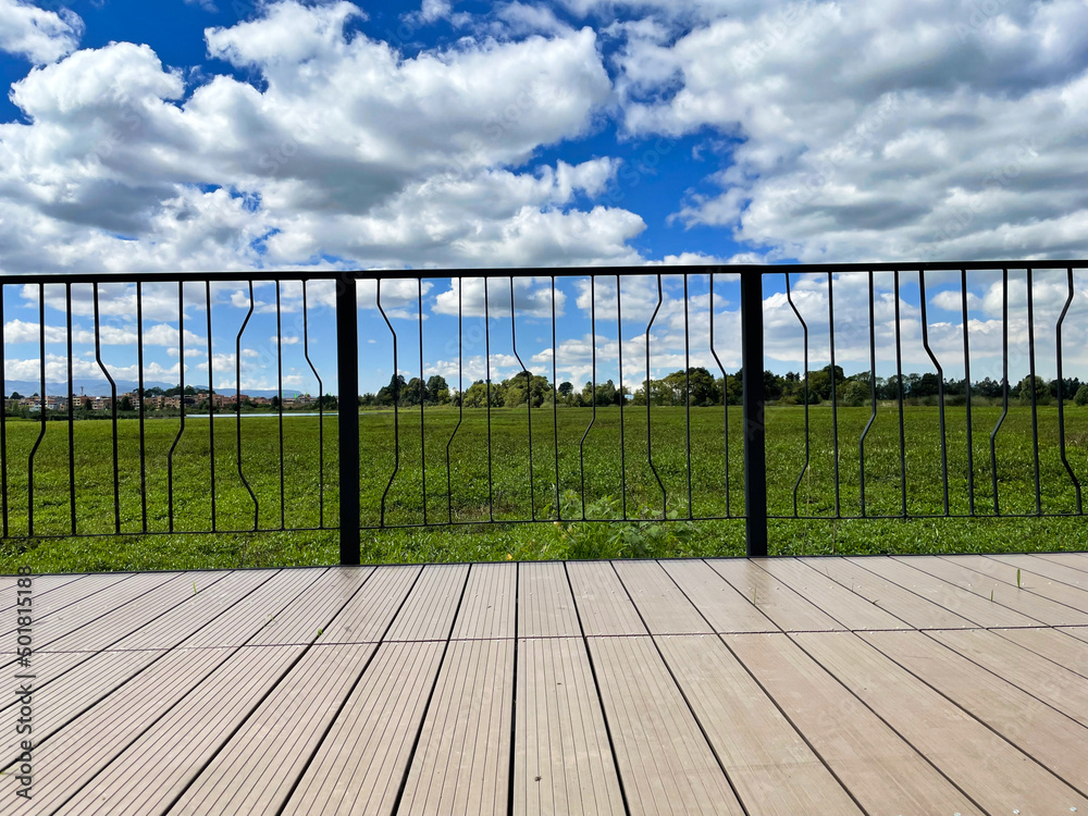 Fototapeta premium fence on field