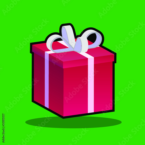 Icono de una caja de regalo en vector