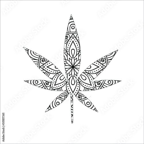 Cannabis Coloring Page for kids