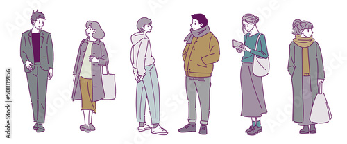 人物おしゃれイラスト素材