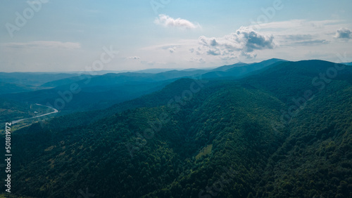 Mountains forest from a height landscape © Андрей Трубицын