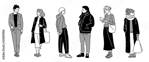 人物おしゃれイラスト素材
