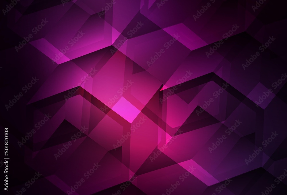 Dark Pink vector layout with hexagonal shapes. Dark Pink vector layout with hexagonal shapes.