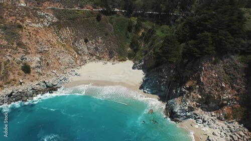 Julia Pfeiffer Burns State Park Big Sur State Park on California's Pacific coast Aerial Drone