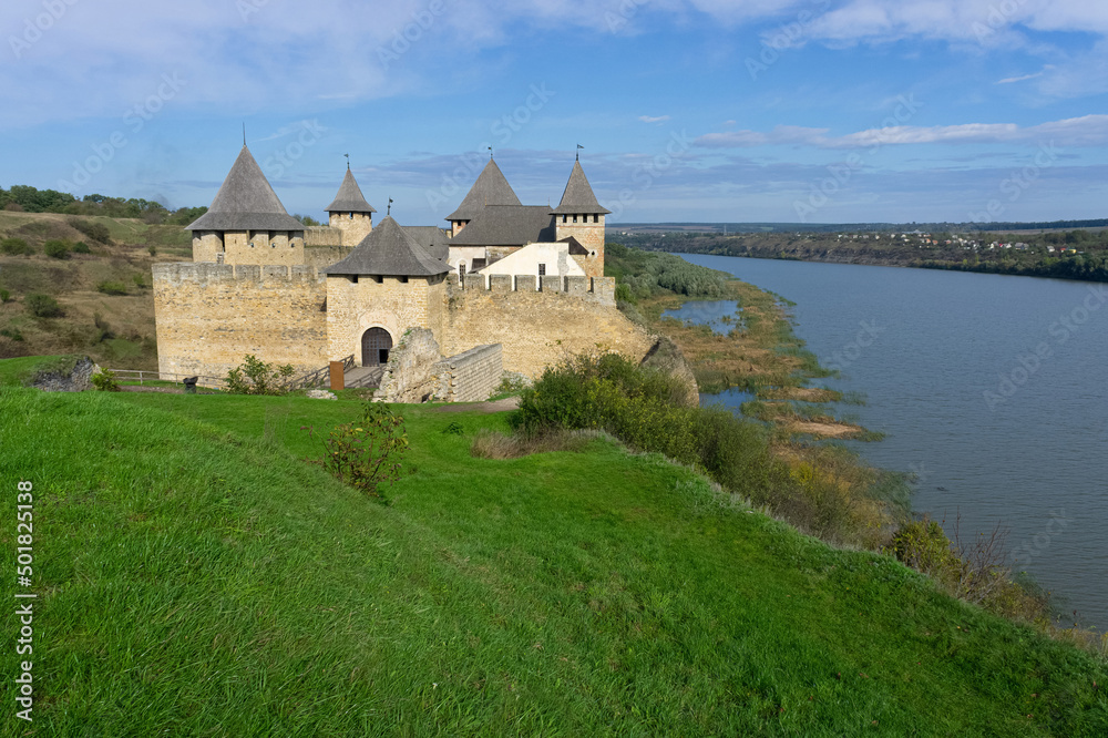 The Khotyn Fortress is a fortification complex located on the right bank of the Dniester River in Khotyn; Chernivtsi Oblast (province) of western Ukraine.