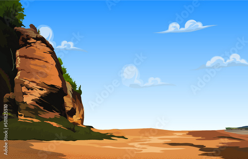 Nature Landscape Vector Art. Background