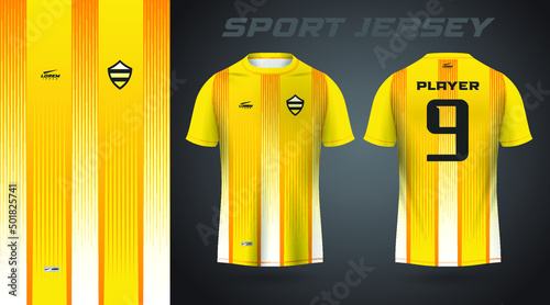 yellow t-shirt sport jersey design