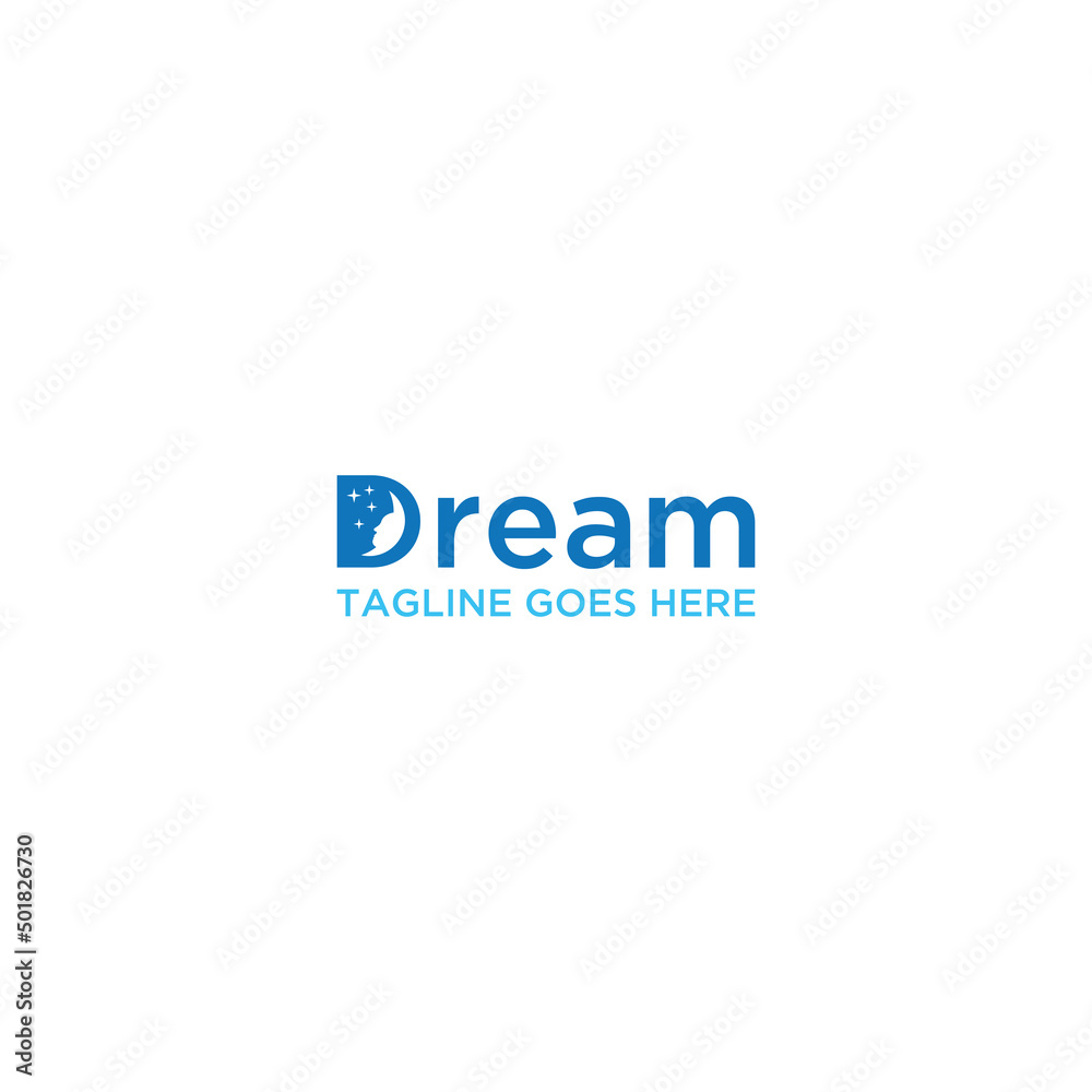 Beauty sleep dream with moon logo design vector template Beauty sleep dream with moon logo design vector template