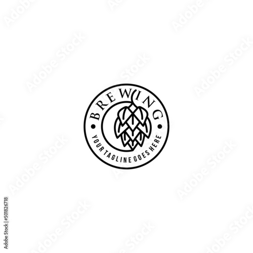 Brewing logo design concept. Universal brewery design.