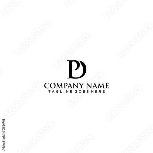 Premium vector abstract modern PD letter logo design