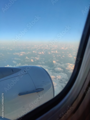 view from airplane window © Michele