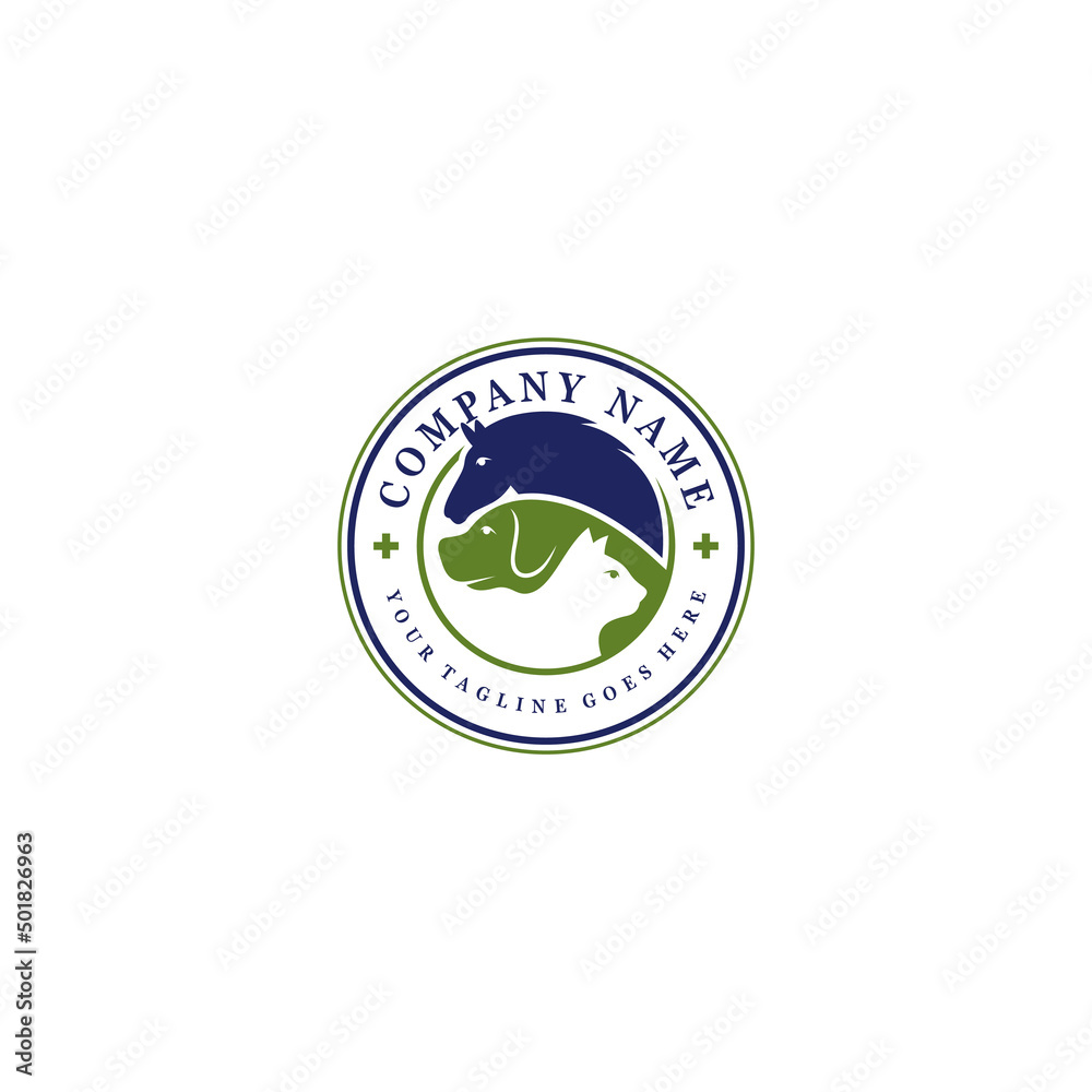 Horse, Dog, Cat Animal Logo Design Vector Template Horse, Dog, Cat Animal Logo Design Vector Template