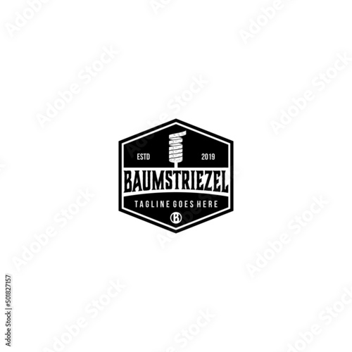Baumstriezel logo vector design .