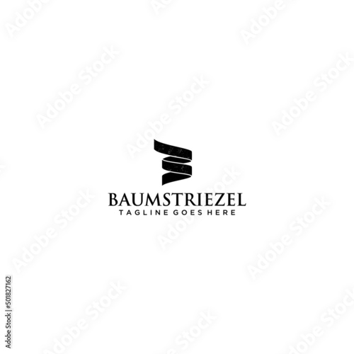 Baumstriezel logo vector design .