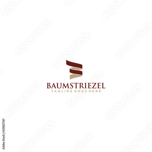Baumstriezel logo vector design .
