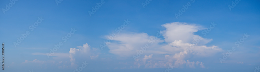 panorama sky and clouds at east beach. Sky at Chalathat Beach, Songkhla, Thailand. panorama sky and clouds at east beach. Sky at Chalathat Beach, Songkhla, Thailand.
