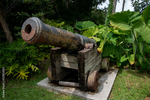 Billede på lærred An old Spanish cannon used during the colonization of Florida