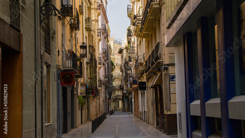 Classic spanish european road in Valencia Spain